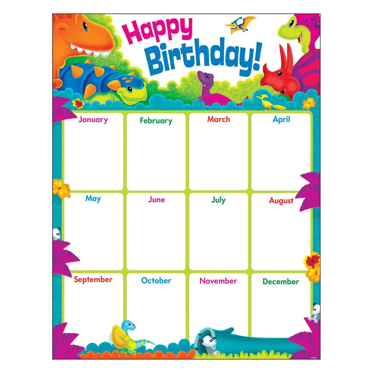 Birthday Dino-Mite Pals® Learning Chart