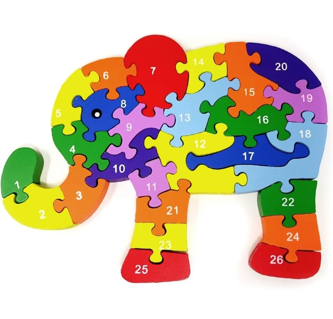 Colorful Wooden Jigsaw Puzzle