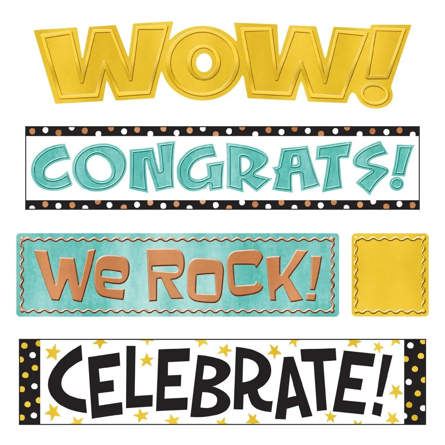I ♥ Metal™ Wipe-Off® Celebration Signs Mini Bulletin Board Set