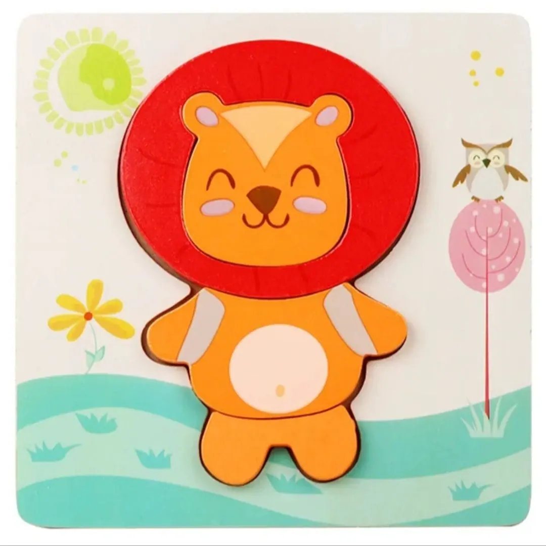 Wooden Cartoon Lion Jigsaw Puzzles