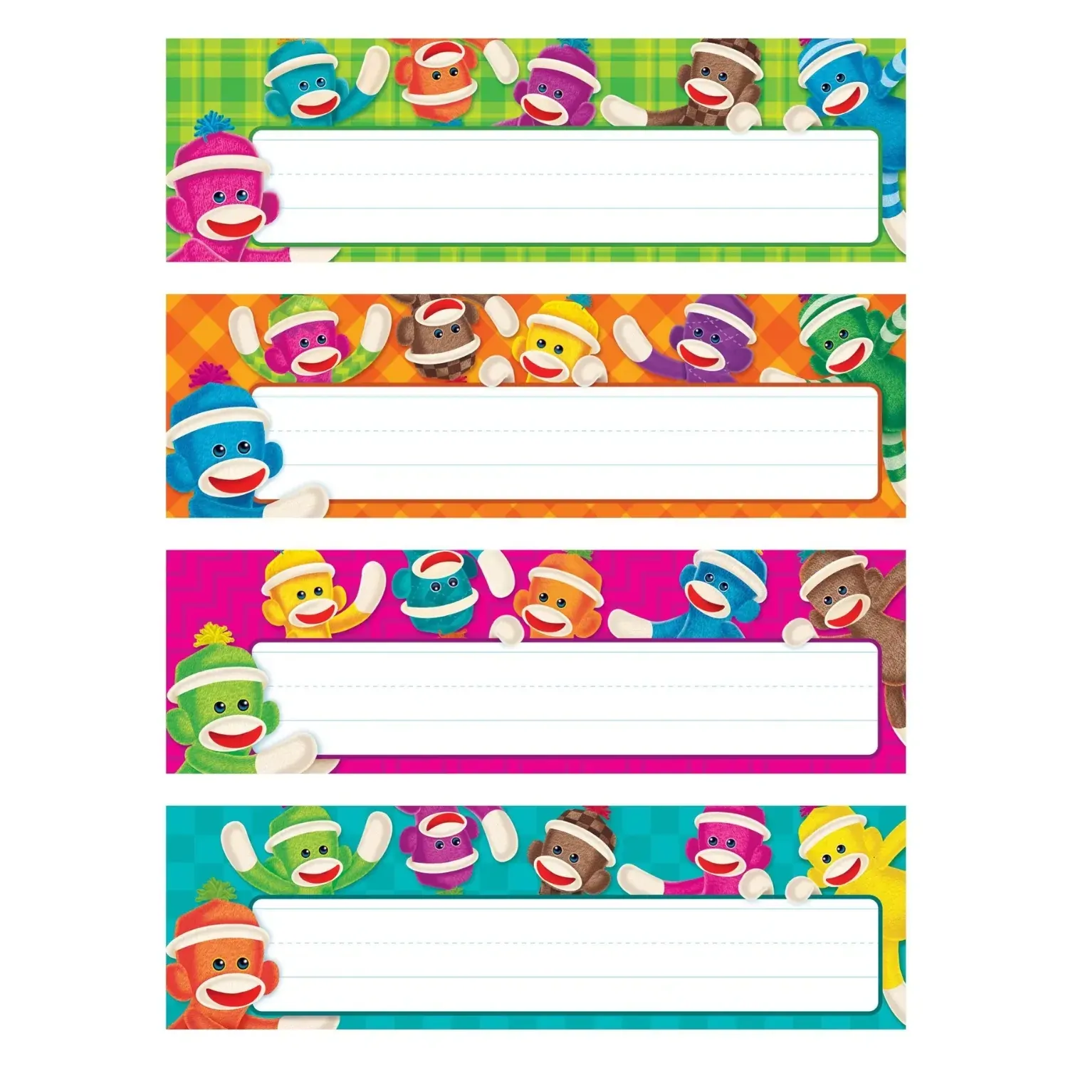Sock Monkeys Desk Toppers® Name Plates Variety Pack